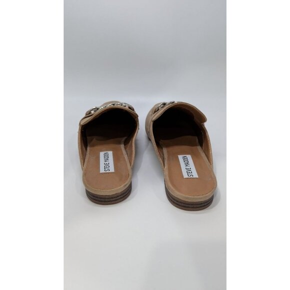 Steve Madden Tan Rally Faux-Suede Mule Loafers - Picture 4 of 6